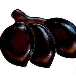 Wooden leaf serving tray 18"x 12" approx